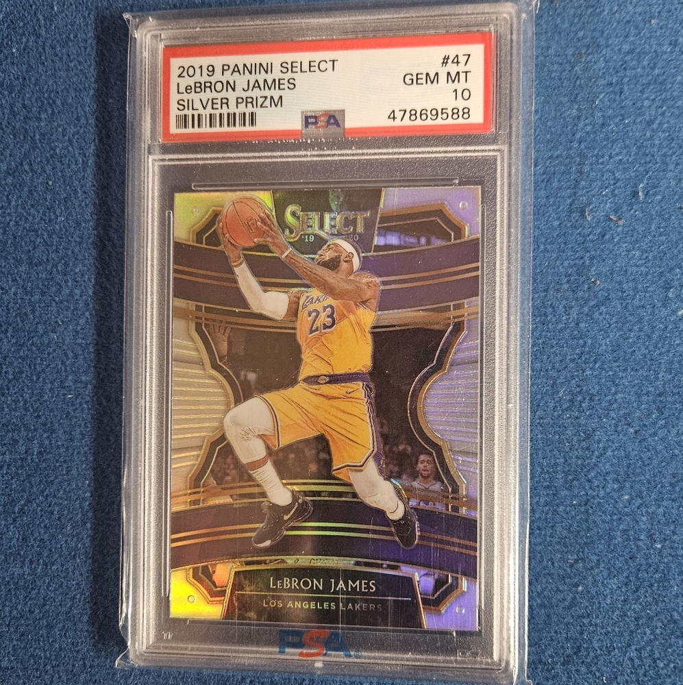 Panini Select Prizm Card with Yellow and Purple Accents